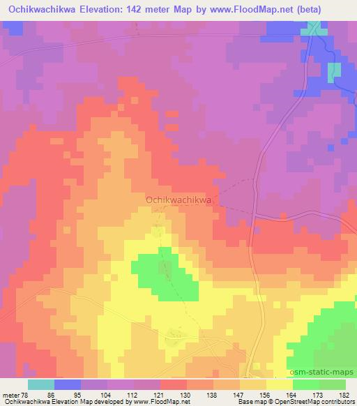 Ochikwachikwa,Nigeria Elevation Map