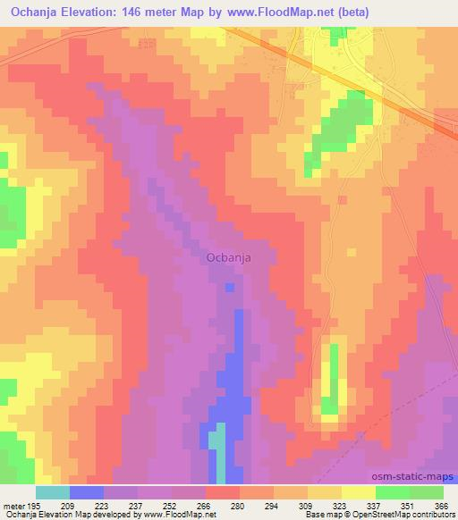 Ochanja,Nigeria Elevation Map