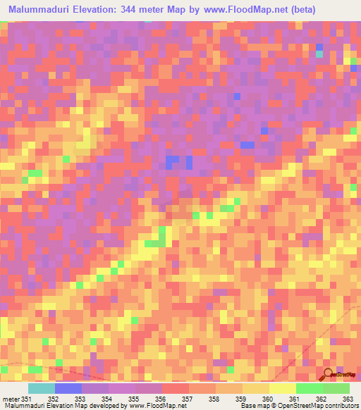 Malummaduri,Nigeria Elevation Map