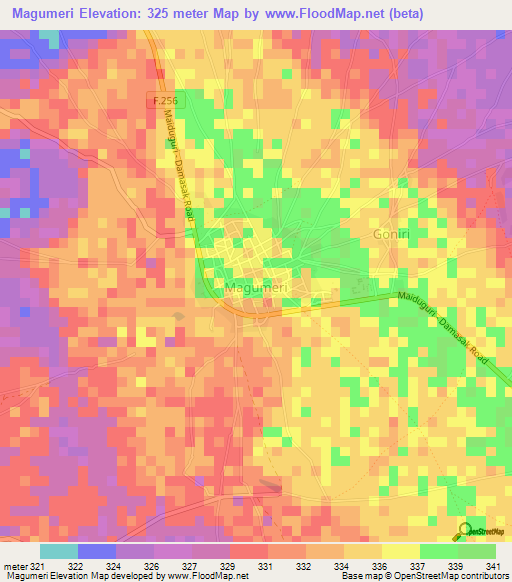 Magumeri,Nigeria Elevation Map