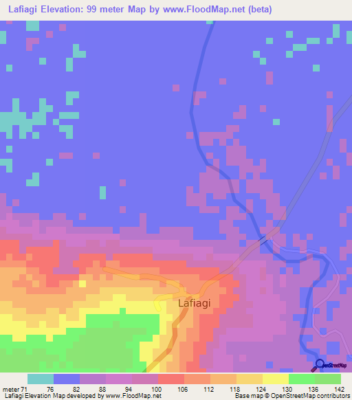 Lafiagi,Nigeria Elevation Map