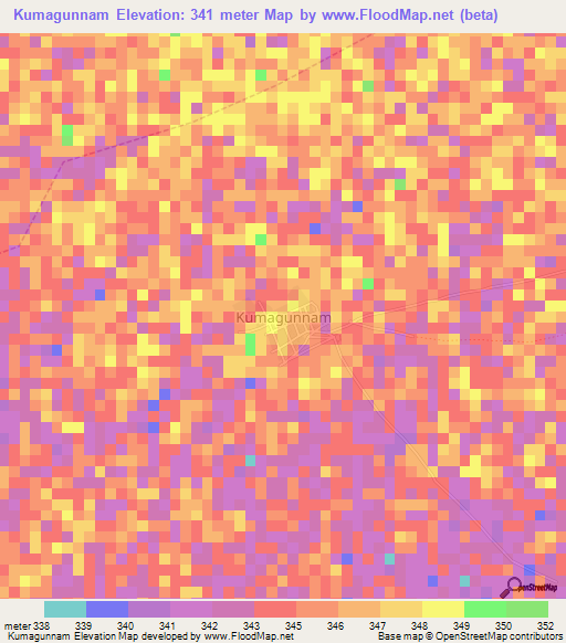 Kumagunnam,Nigeria Elevation Map