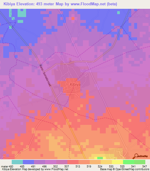 Kibiya,Nigeria Elevation Map