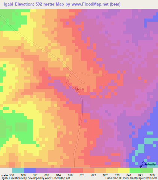 Igabi,Nigeria Elevation Map