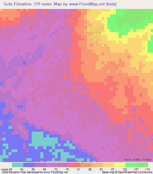 Gofa,Nigeria Elevation Map