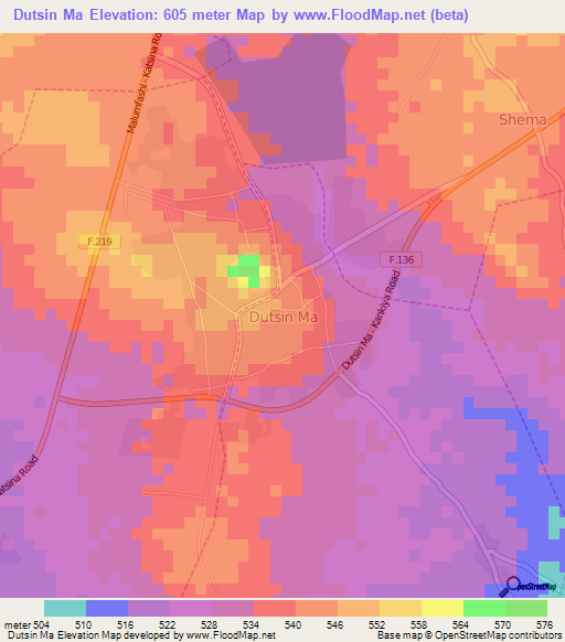 Dutsin Ma,Nigeria Elevation Map