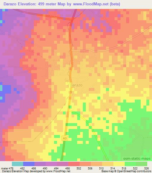 Darazo,Nigeria Elevation Map