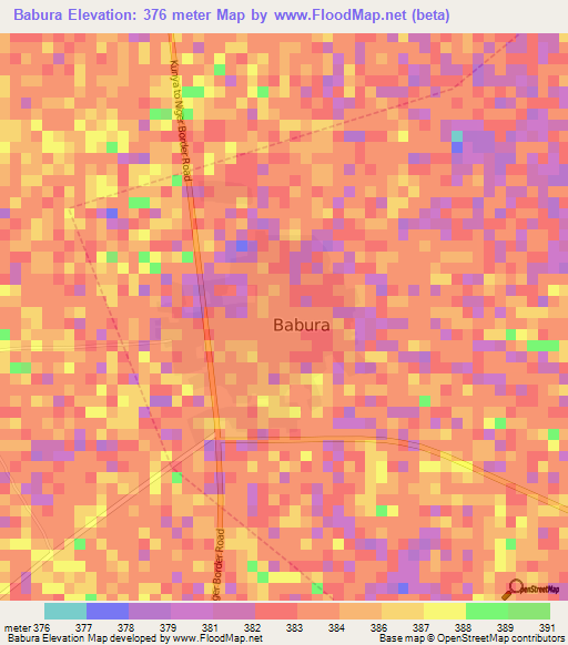 Babura,Nigeria Elevation Map