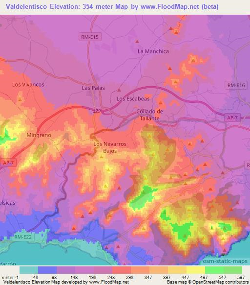 Valdelentisco,Spain Elevation Map