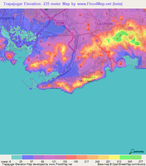 Trapajugar,Spain Elevation Map