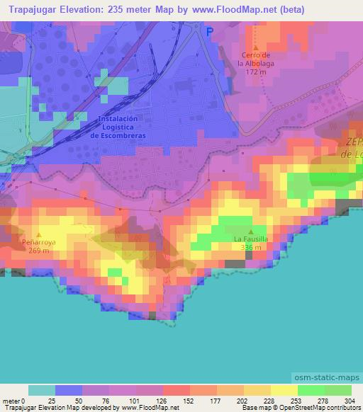 Trapajugar,Spain Elevation Map