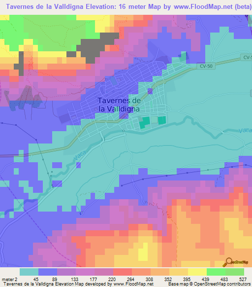 Tavernes de la Valldigna,Spain Elevation Map