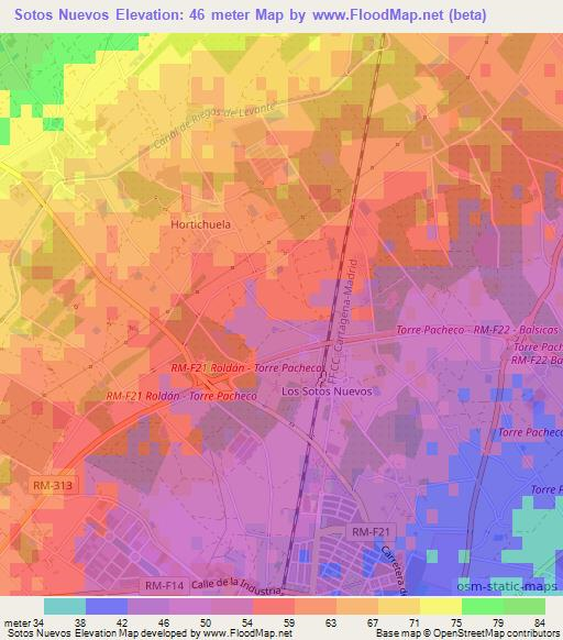 Sotos Nuevos,Spain Elevation Map