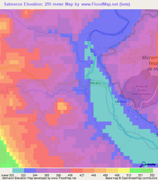 Salmeron,Spain Elevation Map