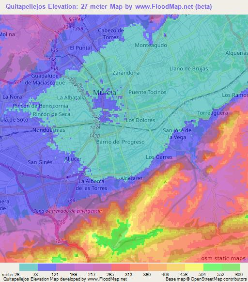 Quitapellejos,Spain Elevation Map