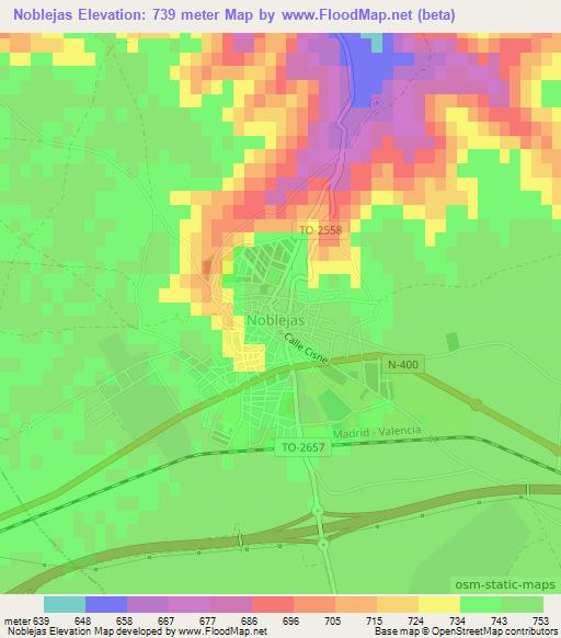 Noblejas,Spain Elevation Map