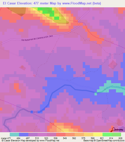 El Casar,Spain Elevation Map