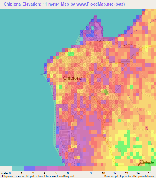 Chipiona,Spain Elevation Map