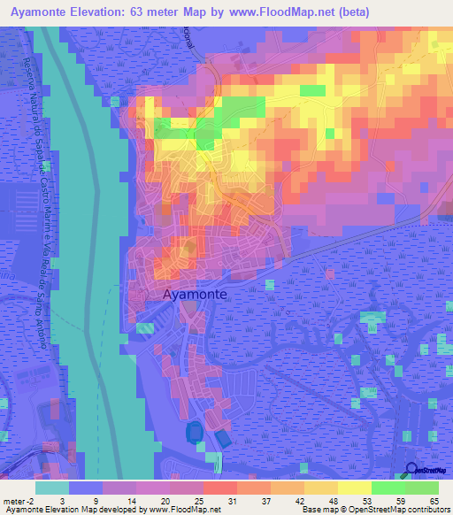 Ayamonte,Spain Elevation Map