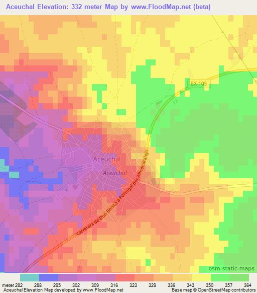 Aceuchal,Spain Elevation Map