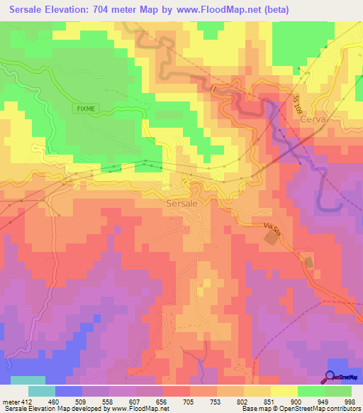 Sersale,Italy Elevation Map