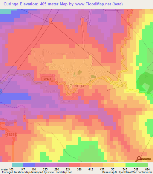 Curinga,Italy Elevation Map