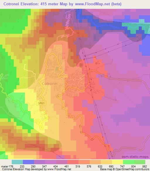 Cotronei,Italy Elevation Map