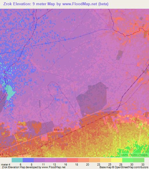 Zrok,Morocco Elevation Map