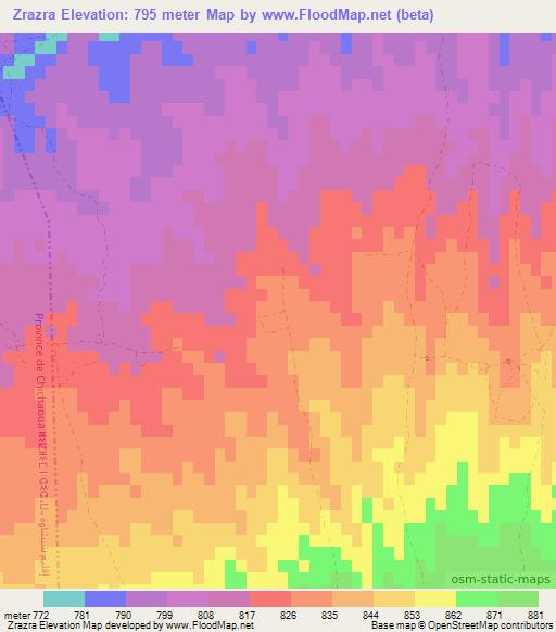 Zrazra,Morocco Elevation Map