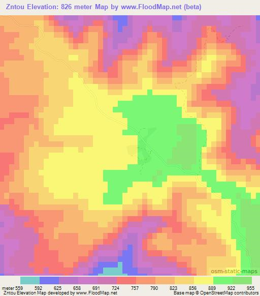 Zntou,Morocco Elevation Map