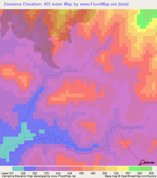 Zemamra,Morocco Elevation Map