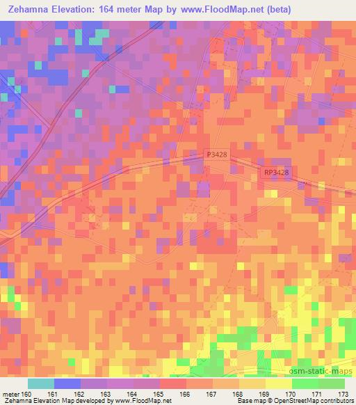 Zehamna,Morocco Elevation Map