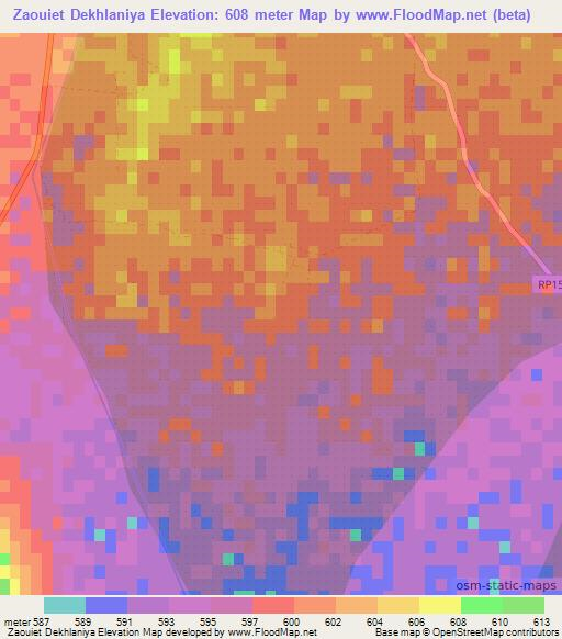 Zaouiet Dekhlaniya,Morocco Elevation Map