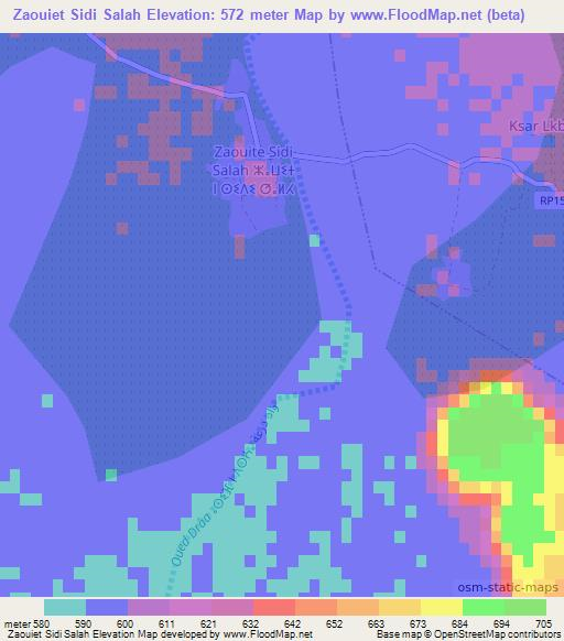 Zaouiet Sidi Salah,Morocco Elevation Map