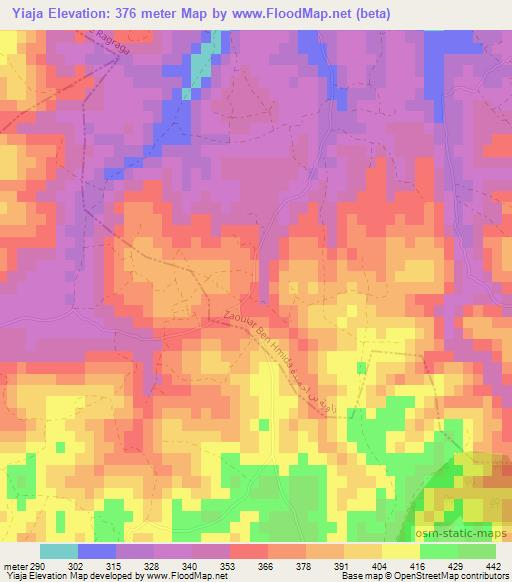 Yiaja,Morocco Elevation Map