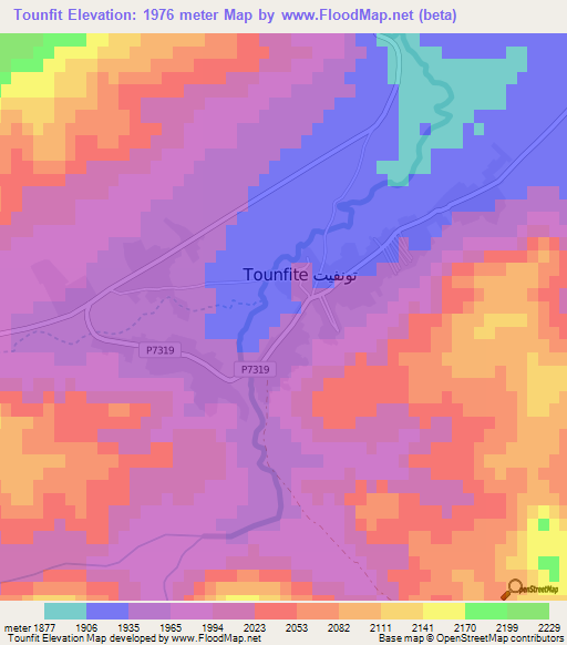 Tounfit,Morocco Elevation Map