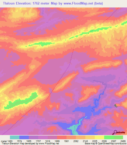 Tlaloun,Morocco Elevation Map