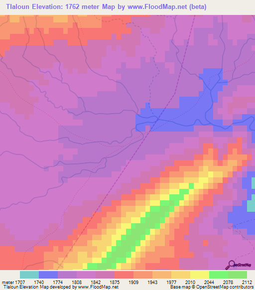 Tlaloun,Morocco Elevation Map