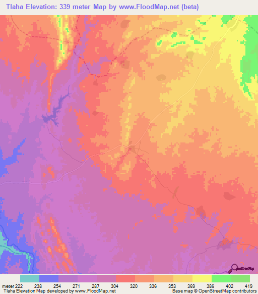 Tlaha,Morocco Elevation Map