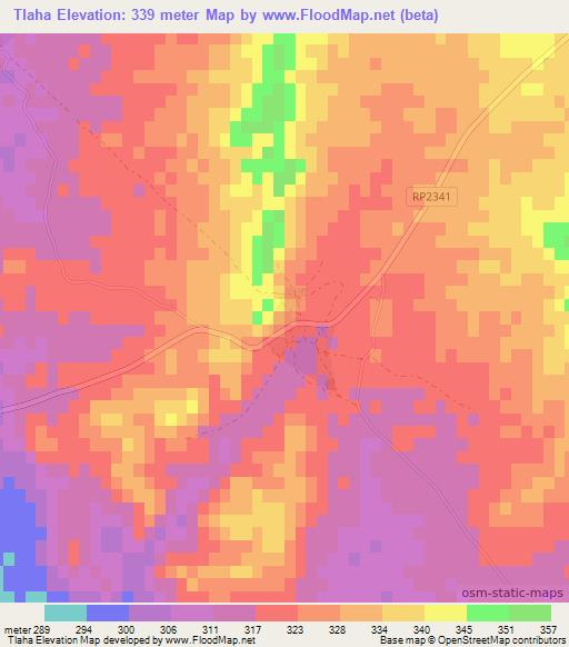 Tlaha,Morocco Elevation Map