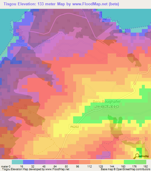 Tisgou,Morocco Elevation Map