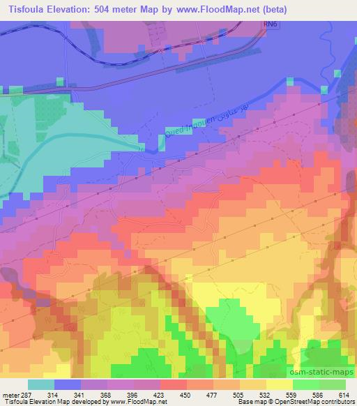 Tisfoula,Morocco Elevation Map