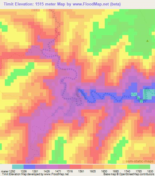 Timit,Morocco Elevation Map