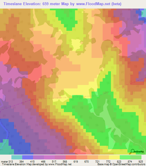 Timeslane,Morocco Elevation Map