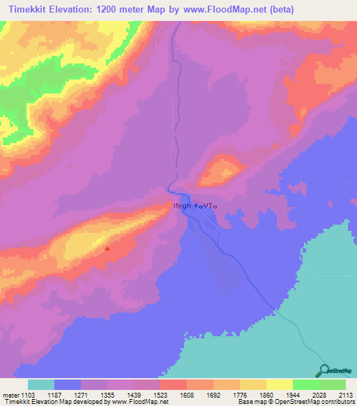 Timekkit,Morocco Elevation Map