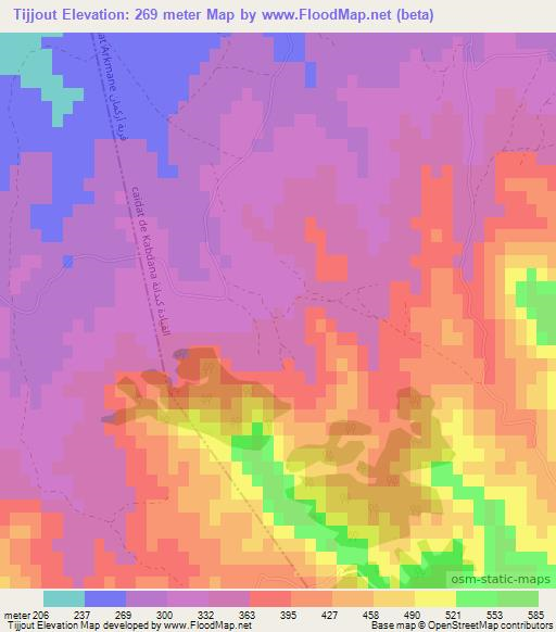 Tijjout,Morocco Elevation Map