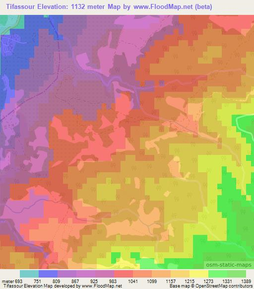 Tifassour,Morocco Elevation Map