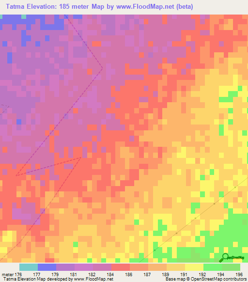 Tatma,Morocco Elevation Map