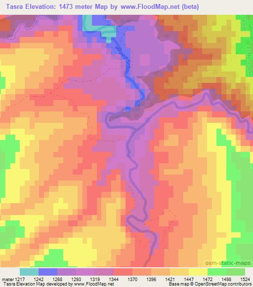 Tasra,Morocco Elevation Map