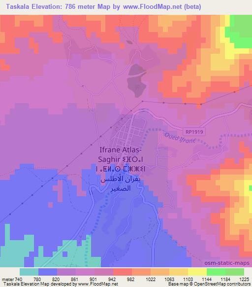 Taskala,Morocco Elevation Map